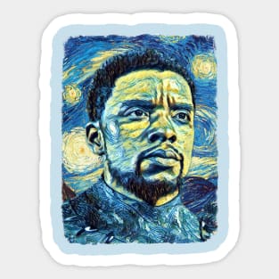 Chadwick boseman Van Gogh Style Sticker